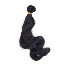 HAR-13 17 черный кофе, тресс для кукол и игрушек 15х100 см