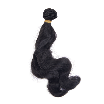 HAR-13 17 черный кофе, тресс для кукол и игрушек 15х100 см