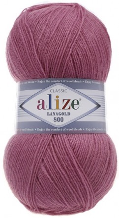 Lanagold 800 (Alize) 28 роза, пряжа 100г