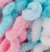 Puffy Fine Color (Alize) 6377 розовый-белый-голубой, пряжа 100г