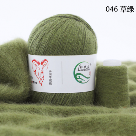 Aurum Cashmere с нитью (Menca) 046 мох, пряжа 50г