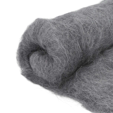 176 серый меланж кардочес ИЗ АНГОРКИ Камтекс Mini, 100г