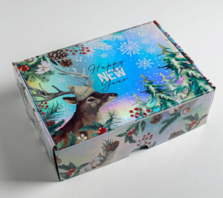 5053291 &quot;Happy New Year&quot; складная коробка 30,5 х 22 х 9,5 см