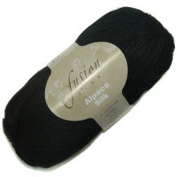 Alpaca Silk (Kutnor) 0500 черный, пряжа 50г