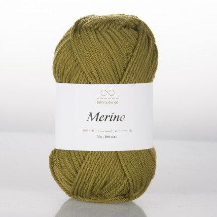 Merino (Infinity) 9644 зеленый мох, пряжа 50г