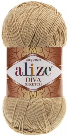 Diva Stretch (Alize) 368 бежевый, пряжа 100г