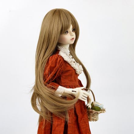 HAR-15 14 т.каштановый, тресс для кукол и игрушек 15х100 см