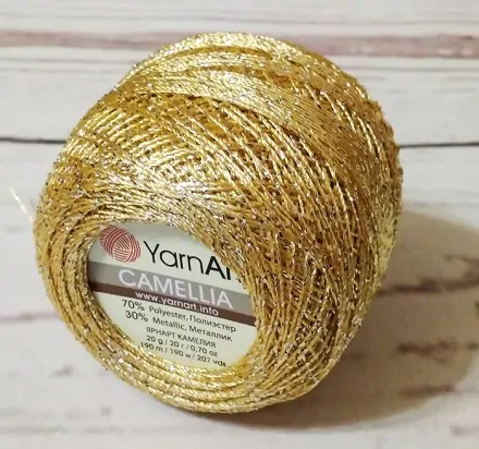Camellia (Yarnart) 419 светлое золото, пряжа 20г