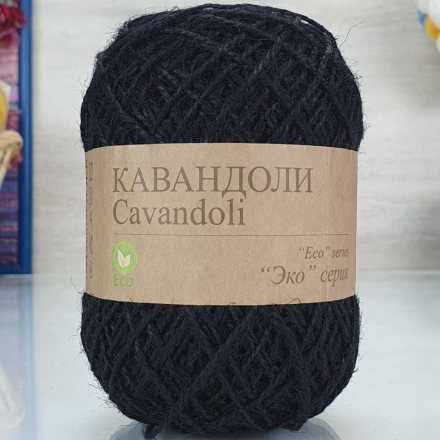 Кавандоли (Россия) 02 черный, пряжа 100г