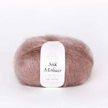Silk Mohair (Infinity) 4032 темная увядшая роза, пряжа 25г