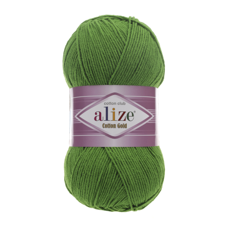 Cotton Gold (Alize) 126 зеленая трава, пряжа 100г