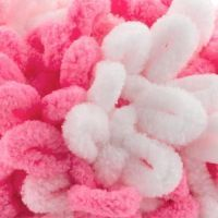 Puffy Fine Color (Alize) 6383 розовый-белый, пряжа 100г