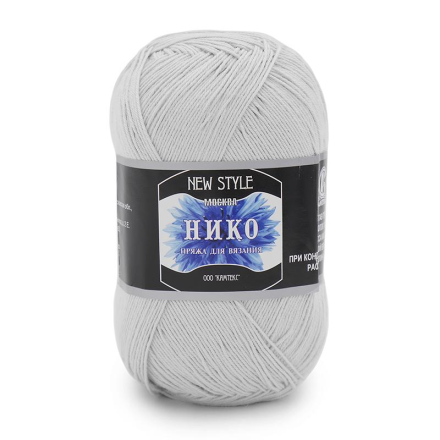Нико (Камтекс) 008 серебристый, пряжа 100г