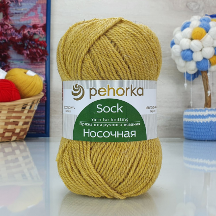 Осенняя (Пехорка) 447 горчица, пряжа 200г