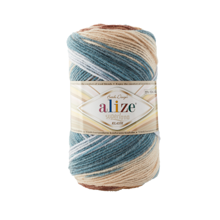 Superlana Klasik Batik (Alize) 7648 принт, пряжа 100г