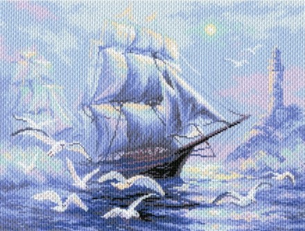 1762 &quot;Призрачная брегантина&quot; канва с нанесенным рисунком