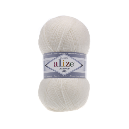 Lanagold 800 (Alize) 450 жемчужный, пряжа 100г