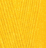 Lanagold 800 (Alize) 216 желтый, пряжа 100г
