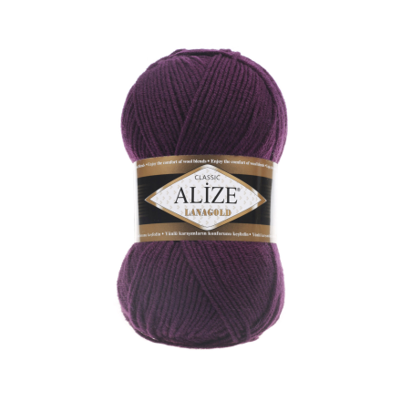 Lanagold (Alize) 111 фиолетовый, пряжа 100г