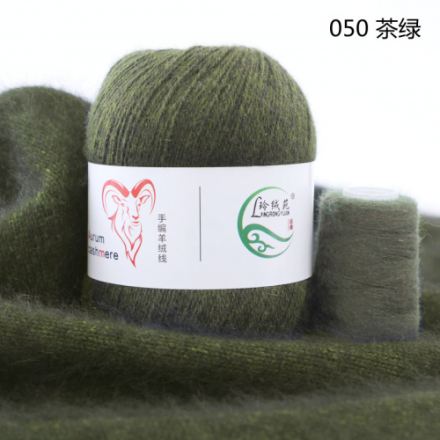 Aurum Cashmere с нитью (Menca) 050 т.зеленый, пряжа 50г