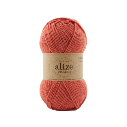 Wooltime (Alize) 691 пыльный апельсин, пряжа 100г