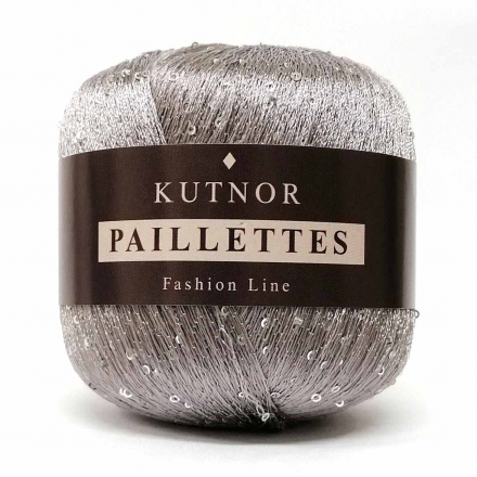 Paillettes (Kutnor) 062 серебро, пряжа 50г