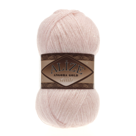 Angora Gold Simli (Alize) 271 жемчужно розовый, пряжа 100г