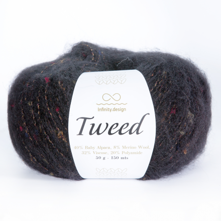 Tweed (Infinity) 1099 черный, пряжа 50г