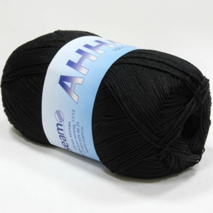 Анна Twist (Seam) 354 черный, пряжа 100г