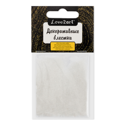 GLI-01 13 белый прозрачный, декоративные блестки 0,2мм 4,5 мл