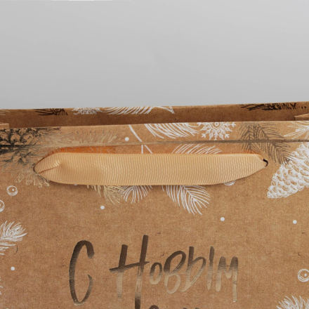 4865535 &quot;С Новым годом&quot; пакет крафтовый 23х18х10 см