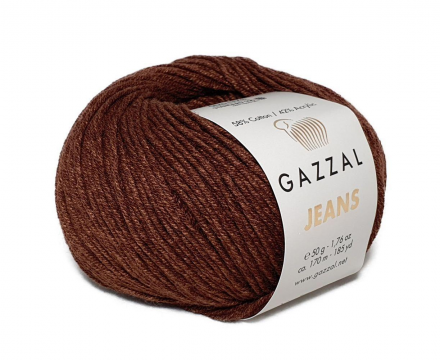 Jeans (Gazzal) 1158 темный коричневый, пряжа 50г
