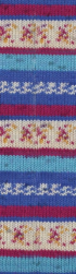 Superwash Wool (Alize) 7654 бирюза-василёк-фуксия, пряжа 100г