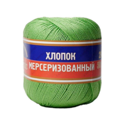 Хлопок мерсеризованный (Камтекс) 027 лимон незрелый, пряжа 50г