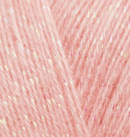 Angora Gold Simli (Alize) 363 нежная роза, пряжа 100г