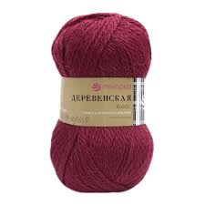 Деревенская (Пехорка) 07 бордо, пряжа 100г