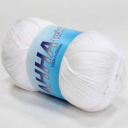 Анна Twist (Seam) 372 белый, пряжа 100г