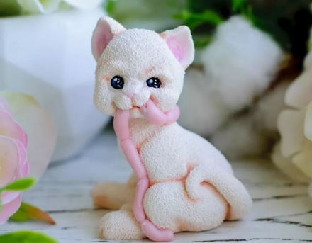 Дон Сосискин (кот), формочка для мыла силиконовая