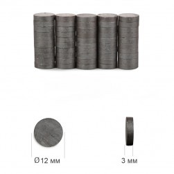M3-12 Магнит ферритовый d12мм h3мм 10шт