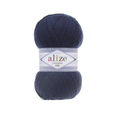 Lanagold 800 (Alize) 58 т.синий, пряжа 100г
