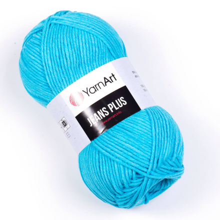 Jeans Plus (Yarnart) 33 голубая бирюза, пряжа 100г