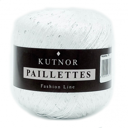 Paillettes (Kutnor) 176 белый, пряжа 50г