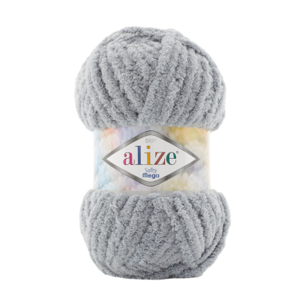 Softy Mega (Alize) 428 сероголубой, пряжа 100г