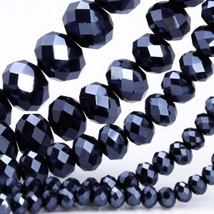 108 &quot;черный гематит&quot; граненные бусины, рондели 2мм ~160шт