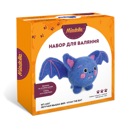 WT-0207 &quot;Летучая мышка Вия&quot; набор для валяния