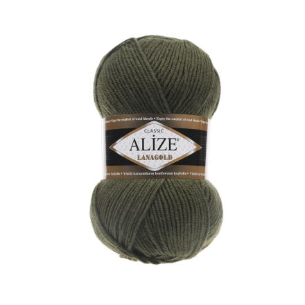 Lanagold (Alize) 29 хаки, пряжа 100г