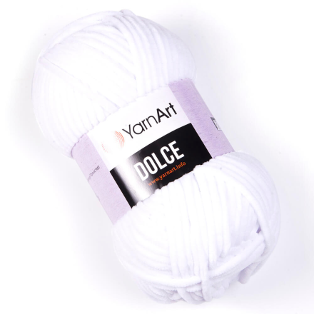 Dolce (Yarnart) 741 белый, пряжа 100г