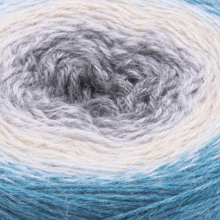 Flowers Alpaca (Yarnart) 417 т.бирюза-беж-серый, пряжа 250 г