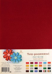 FLT-S1-02 фетр декоративный бордовый 180г, 21х30см, 1мм