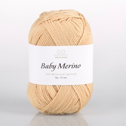 Baby Merino (Infinity) 2124 кремовый, пряжа 50г